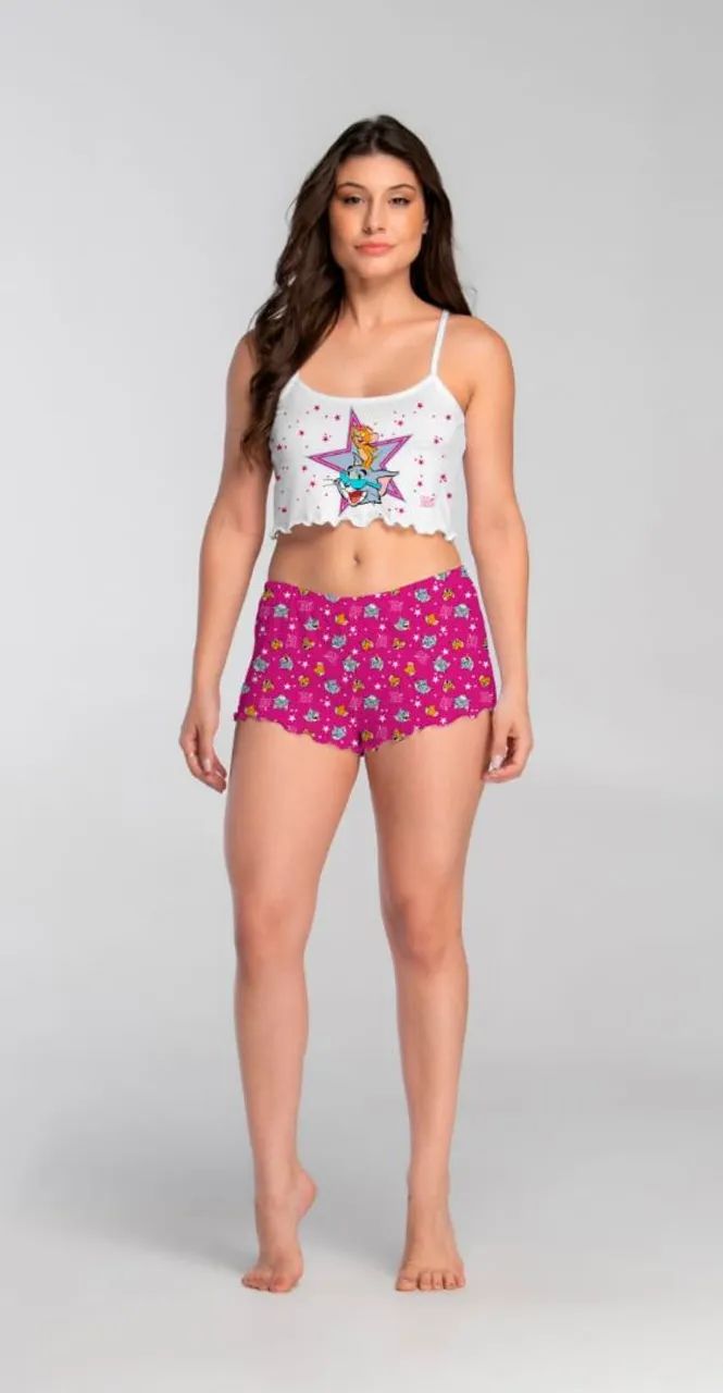 Conjunto de Pijama Lilo e Stitch - Tamanho P - Foto 2