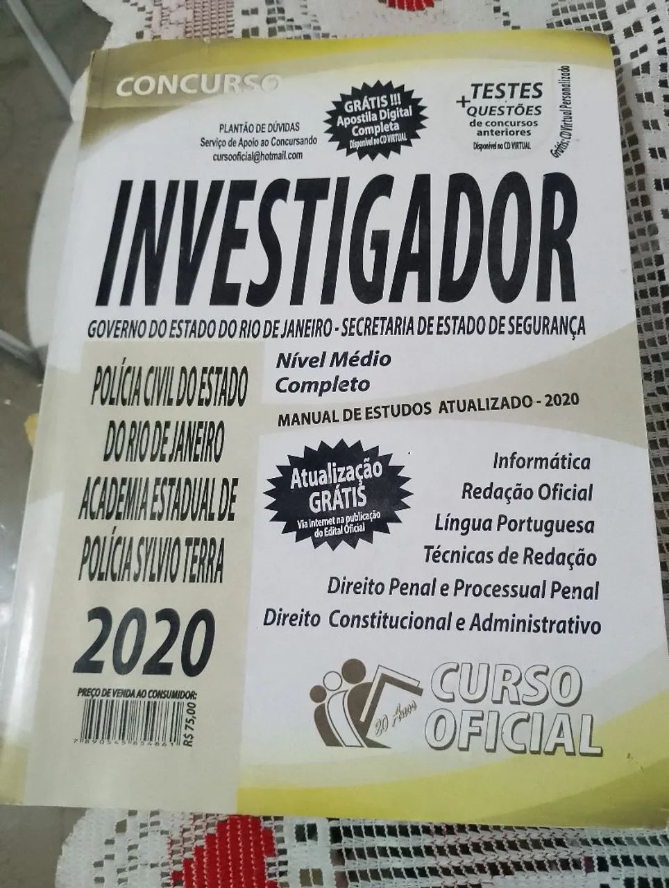 Manual de Estudos para Investigador da Polícia Civil do Rio de Janeiro 2020