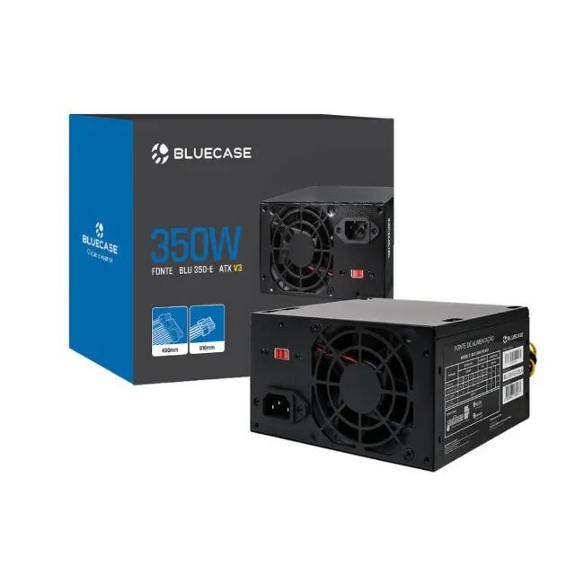 Fonte de Alimentação Atx 350w Bivolt Blu350-e V3 Bluecase (Entrega Grátis) 