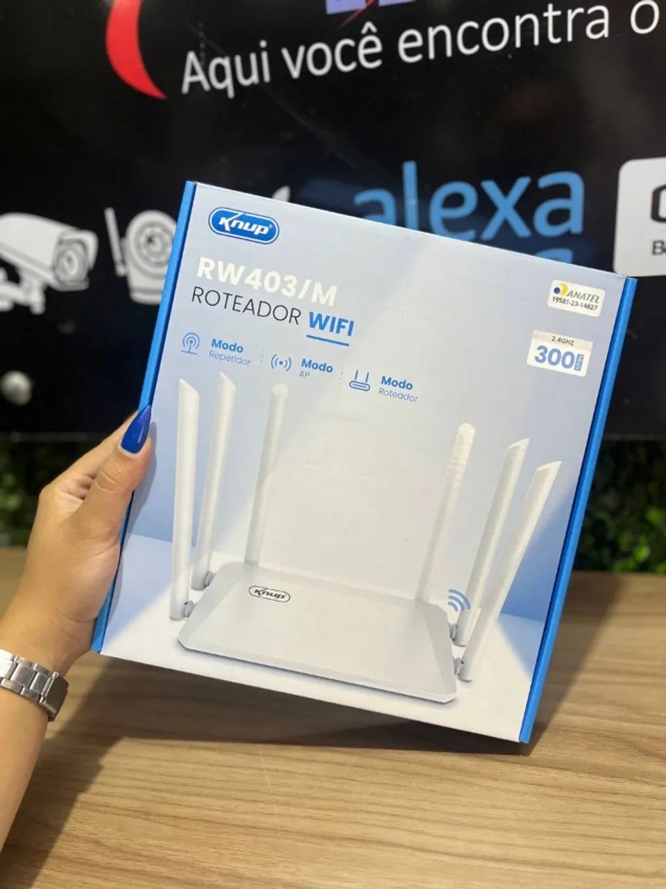 Roteador Wifi Knup 2,4G 300Mbps RW403/M