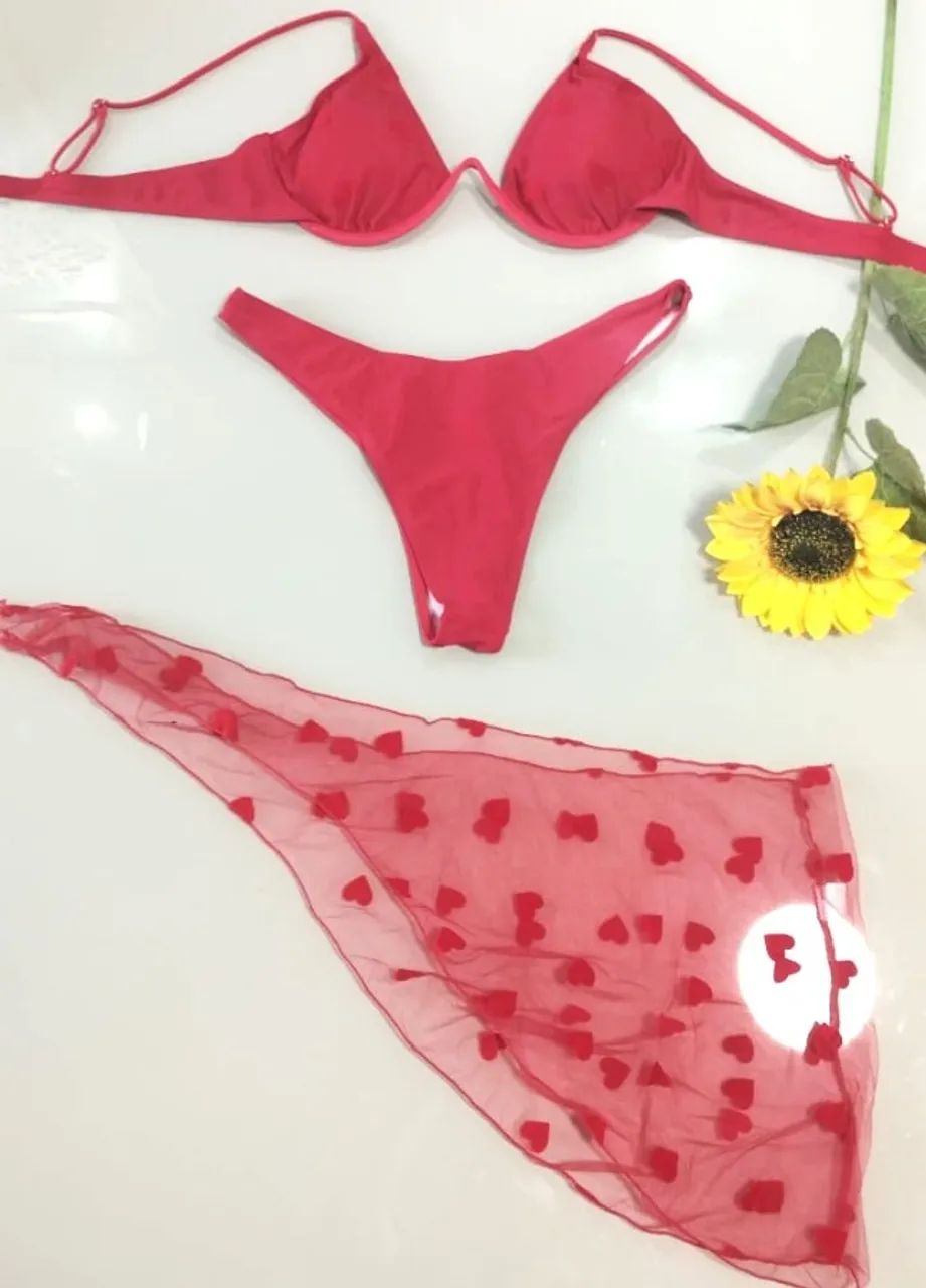 Biquini Vermelho Coração - Foto 3