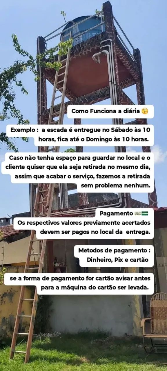 Aluguel Escada de fibra 10 metros  - Foto 2