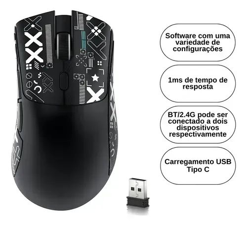 Attack Shark R1 Gaming Mouse - 3 Connection Modes64312830092801122