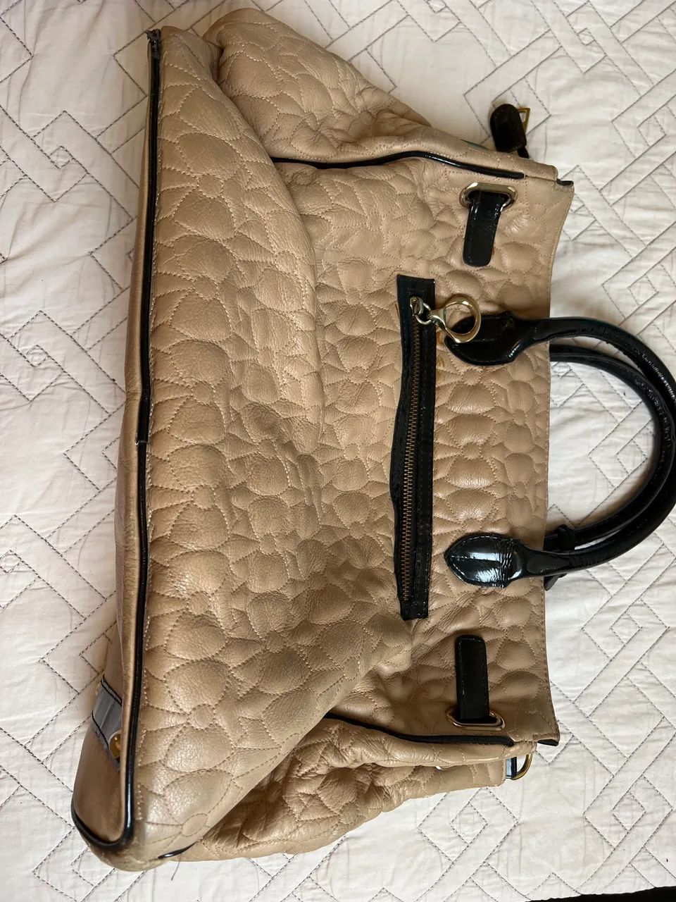 Bolsa grande em couro estilo Hermes  - Foto 5