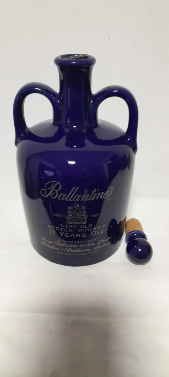 Bebida - whisky ballantines 17 anos garrafa porcelana