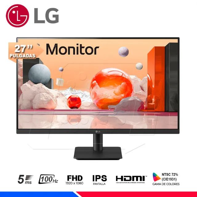 Monitor Gamer LG 27 Full HD, IPS, 100 Hz, HDMI, Ajuste de Ângulo, Novo Lacrado**VENDAS - Foto 2