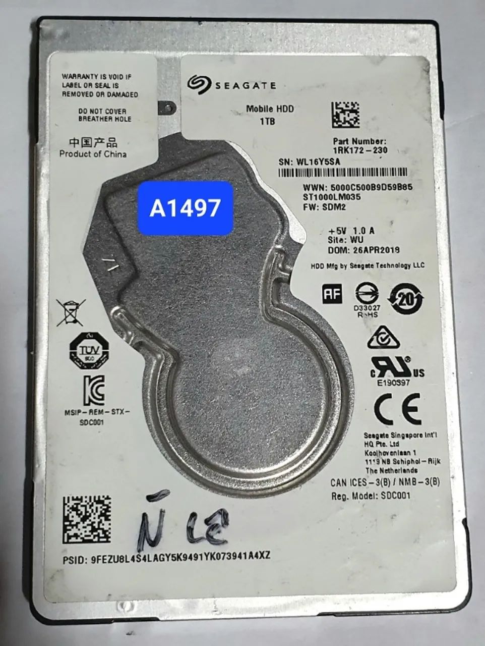 Placa Hd 1 Tb St1000lm035 - Fw: Sdm2 - Cod: A1497
