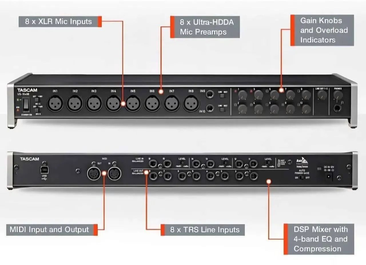 Interface Tascam US-16X08  - Foto 2