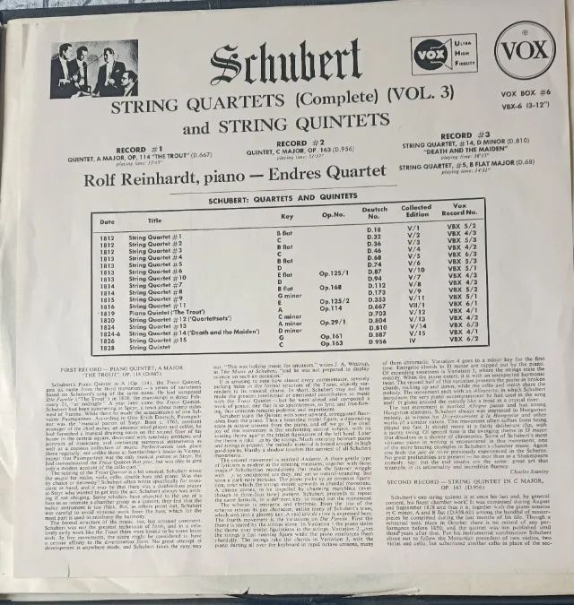 Discos Vinil Musica Classica Schubert String Quartels and Quintels vol III - Foto 2