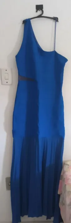 Vestido Azul Longo de Alça Única