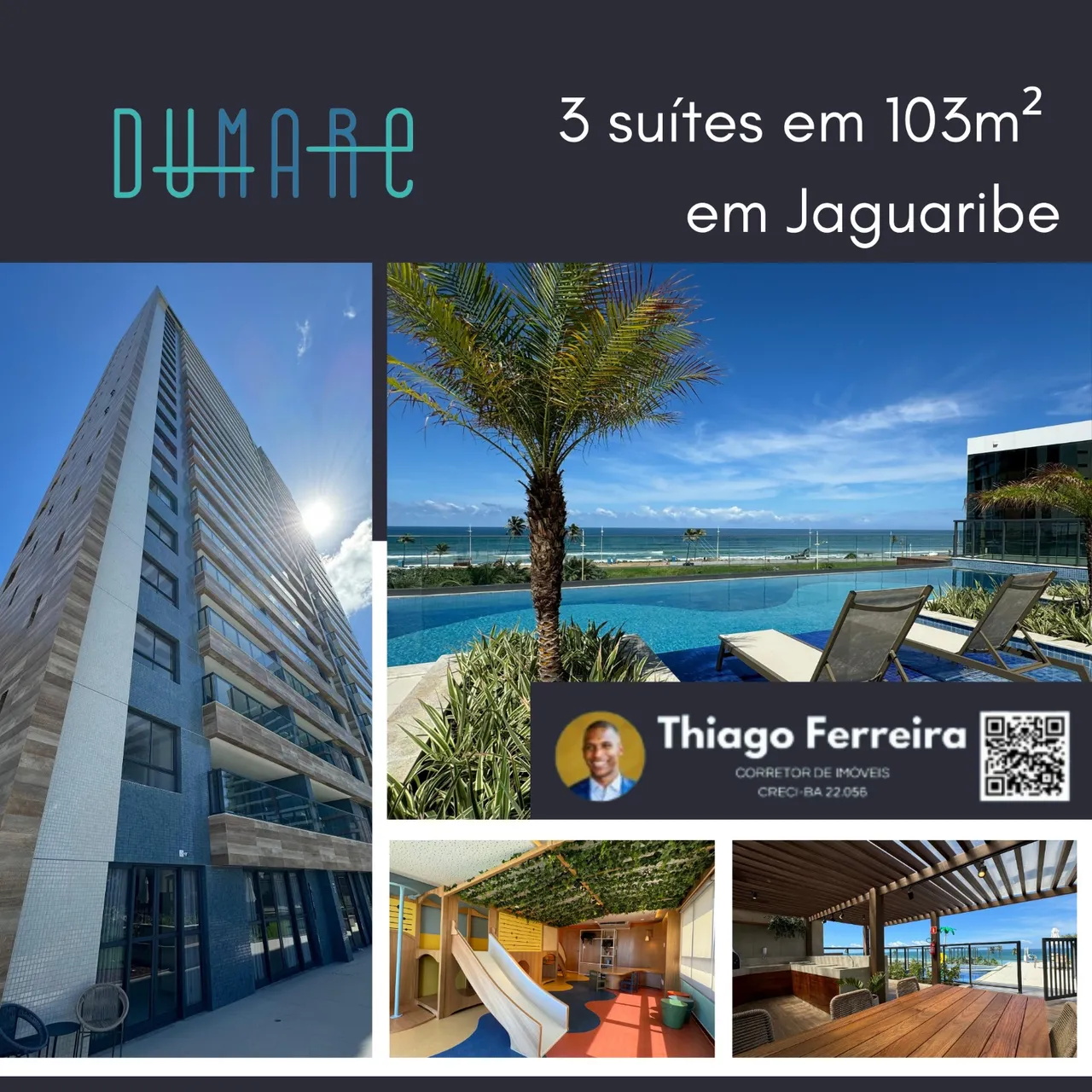 Dumare Jaguaribe, Apartamento 3 Suítes Em 103M² E 2 Vagas De Garagem. M48KHF