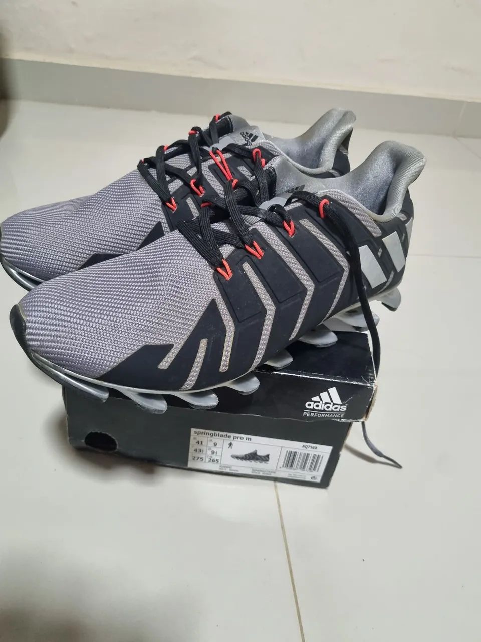 adidas springblade preto e cinza