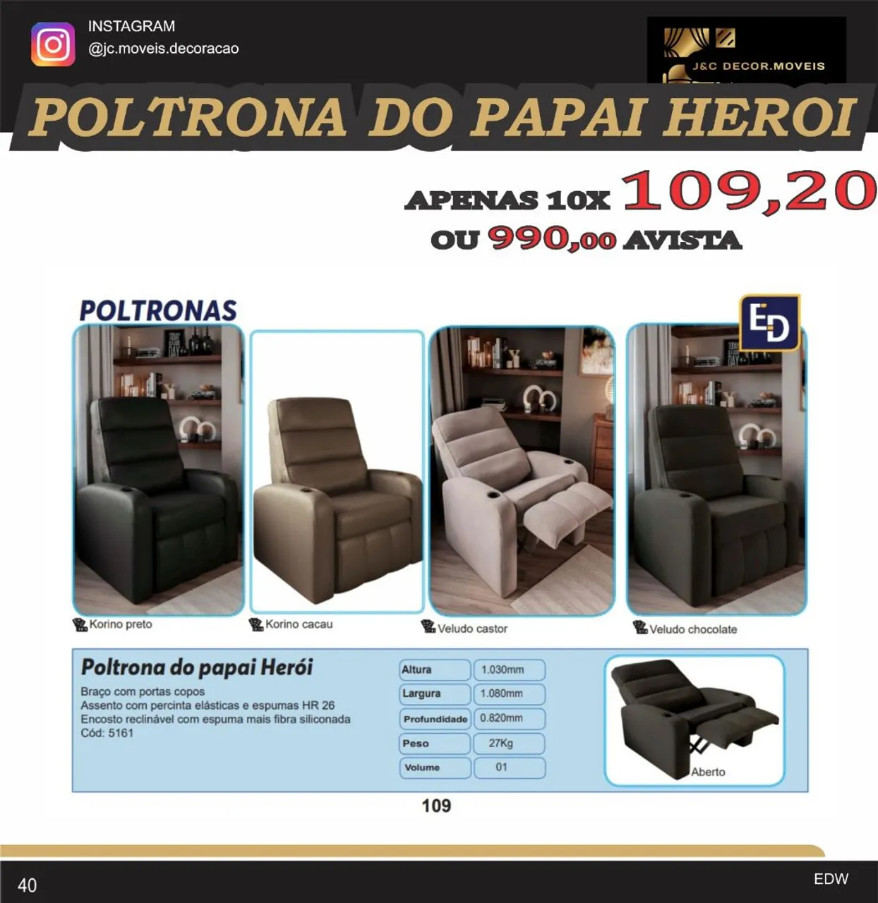 Poltrona do Papai Herói Reclinável - Conforto e Qualidade!