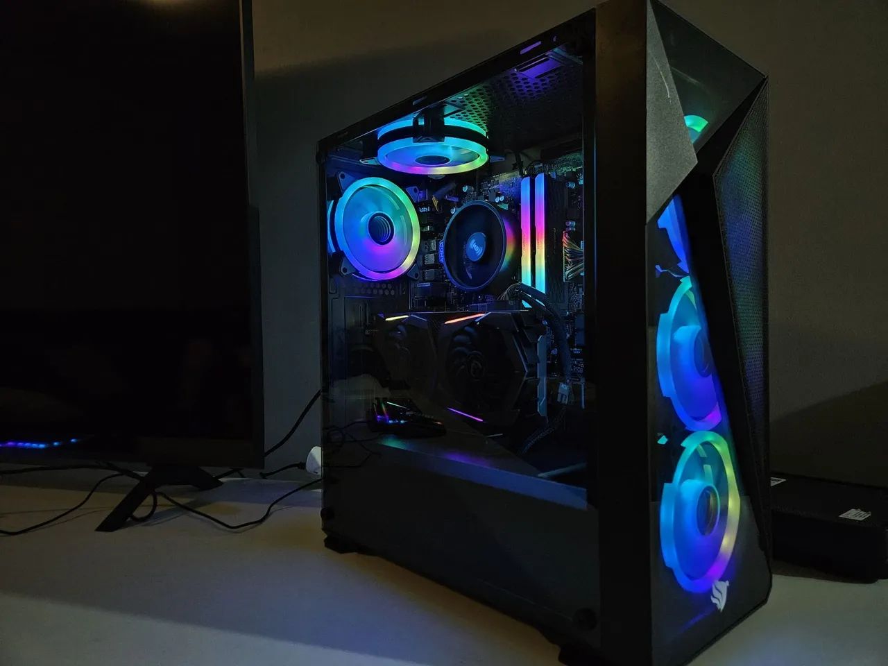 PC Gamer Ryzen 5 5500 GTX 1660 Super memória 16gb SSD opcional teclado mouse e monitor - Foto 5