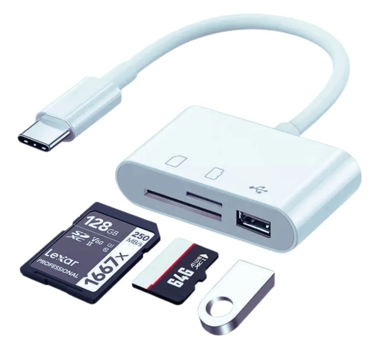 Leitor de Cartão iPhone 16 pro max Micro SD para SB C - Foto 3