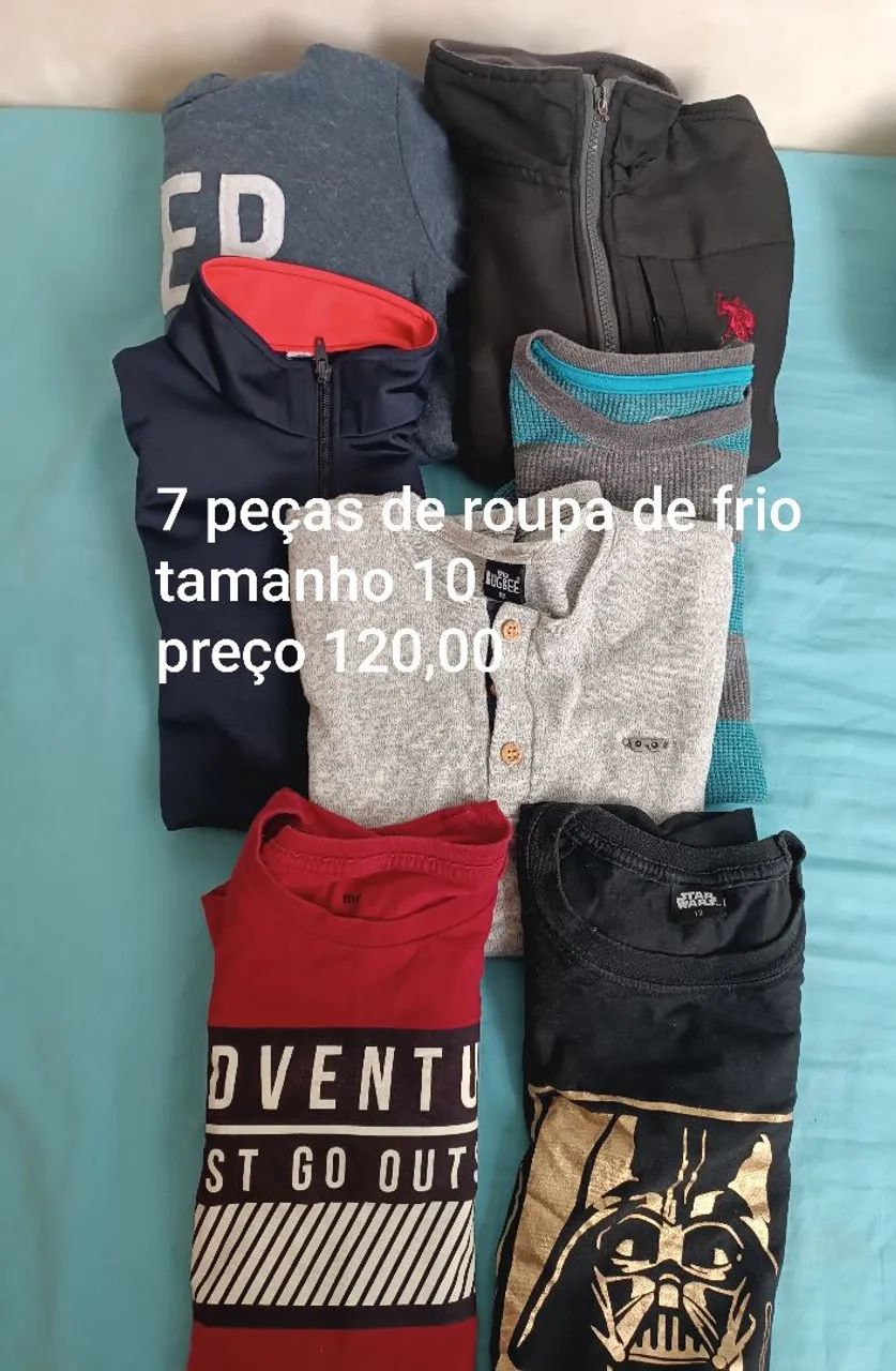 Lotes de roupa para menino tamanho 10/12/14 - Foto 3