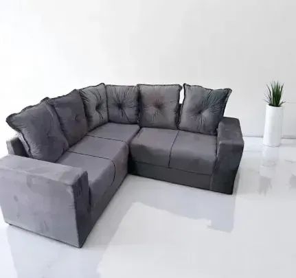 Promoção Sofá de Canto Patricia Cinza (entrega grátis)