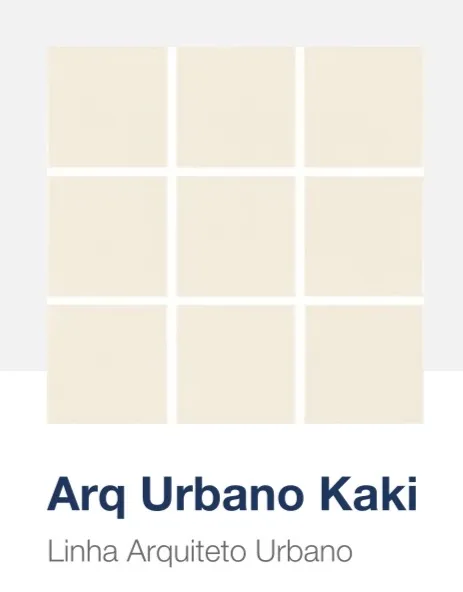 50 m2 Revestimento Ceramica Pastilha 10x10 branco PORTOBELLO 9,5x9,5 Kaki Mate Tel