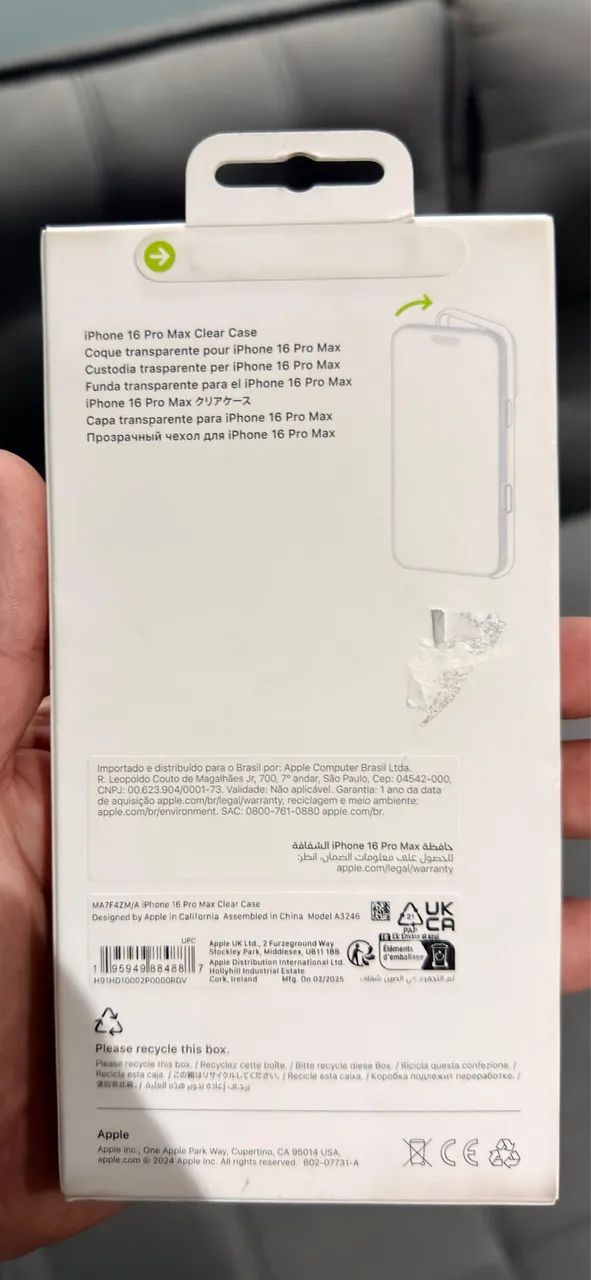 [novo] Capa Transparente Apple (Clear Case) MagSafe iPhone 16 Pro Max - Foto 2