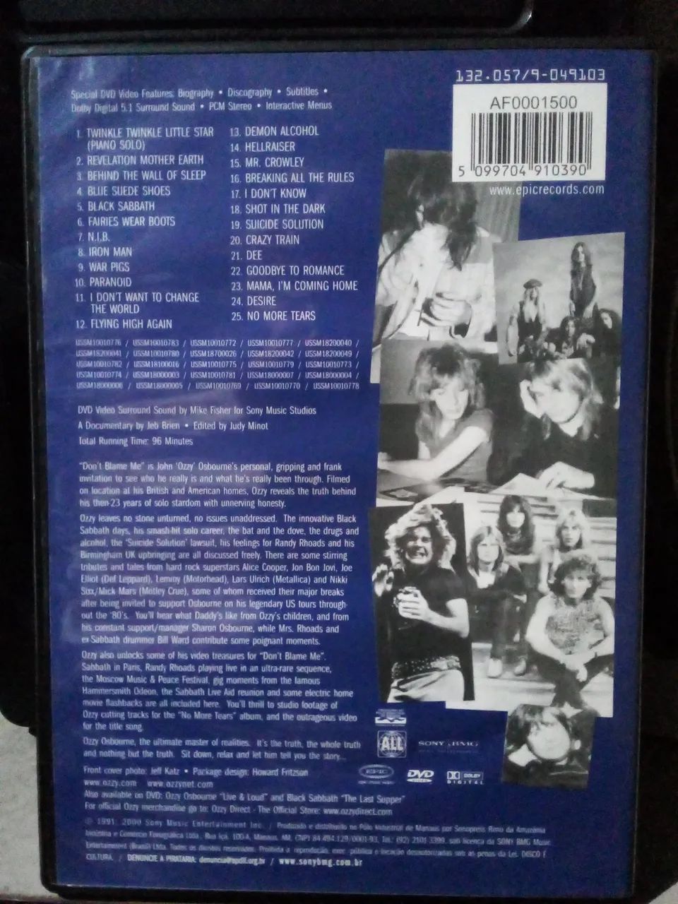 Ozzy Osbourne - Don't Blame Me: The Tales of Ozzy Osbourne DVD novíssimo! - Foto 2