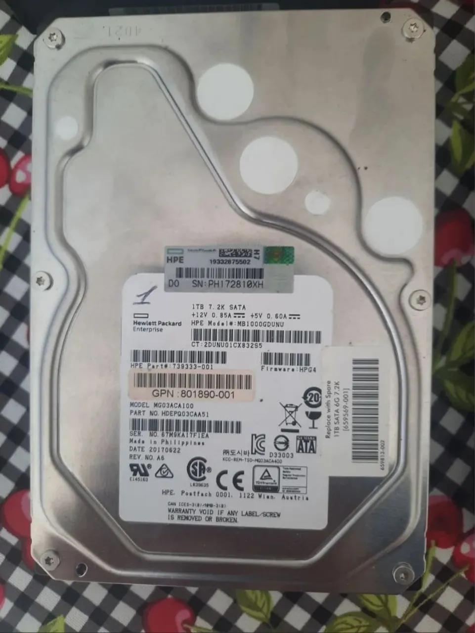 HD 1TB SATA 7.2K HPE