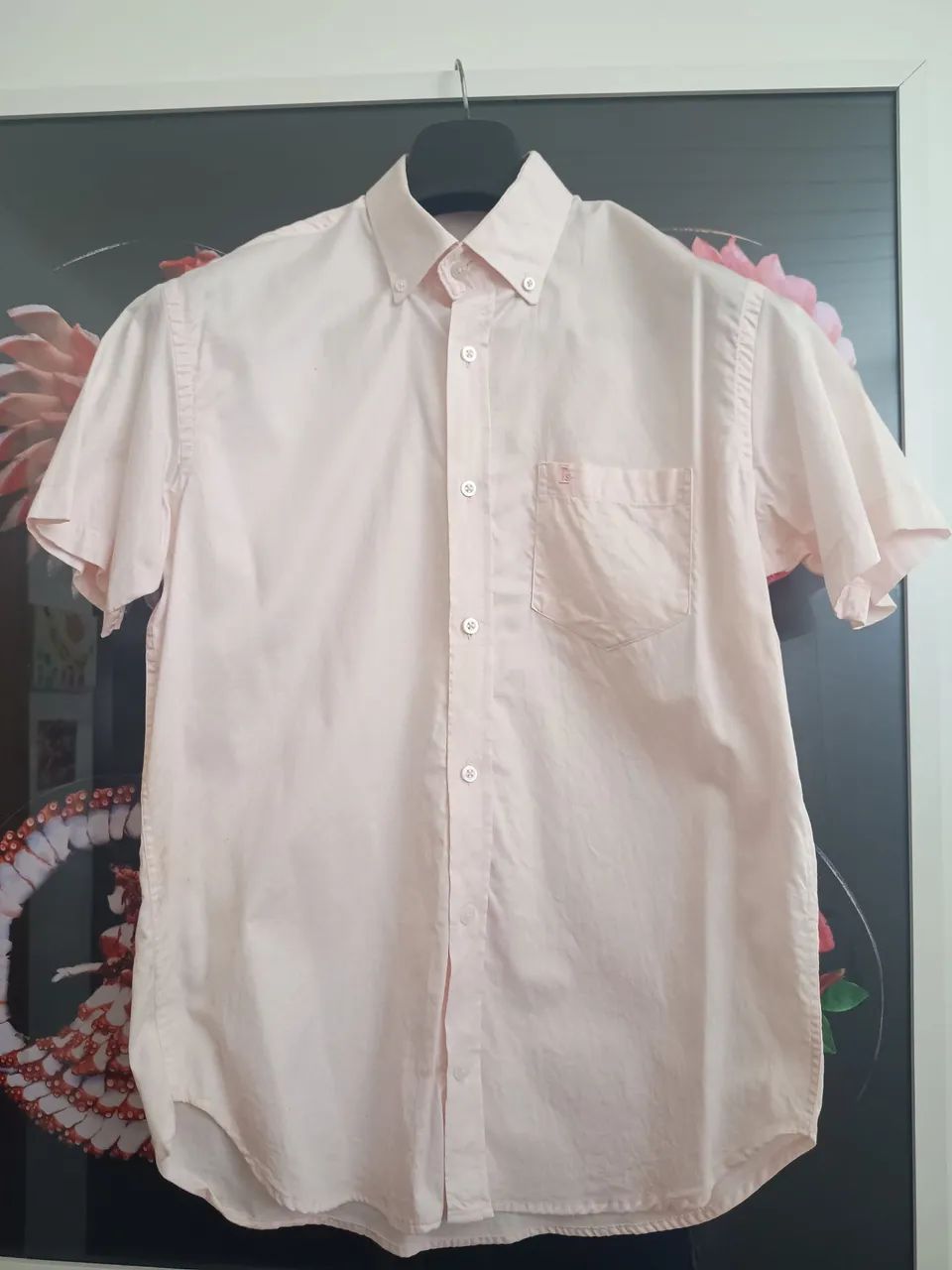 Camisa Social Rosa - Tamanho M - Foto 4