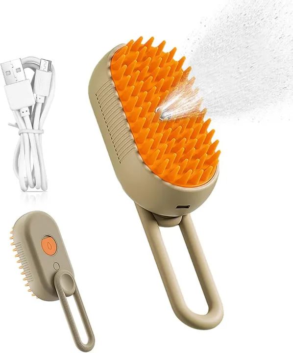 Escovas para Gatos com Spray de Água para Limpeza e Desembaraçar Pelos recarregável  - Foto 2