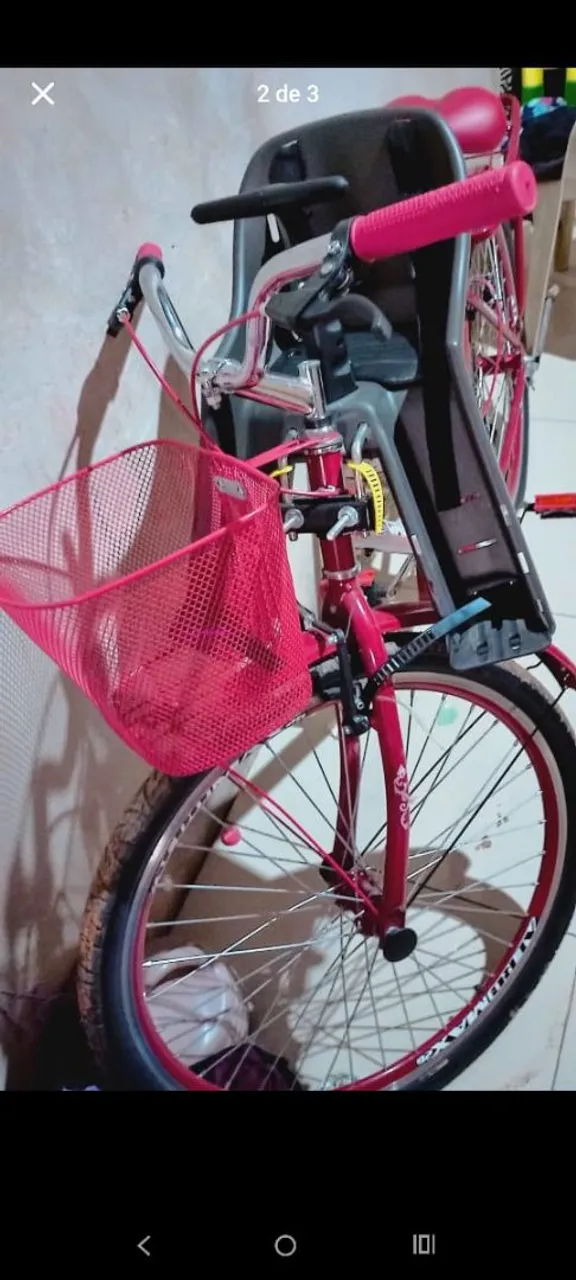Bicicleta com Cadeira FEM. Gênova Cairo vermelha