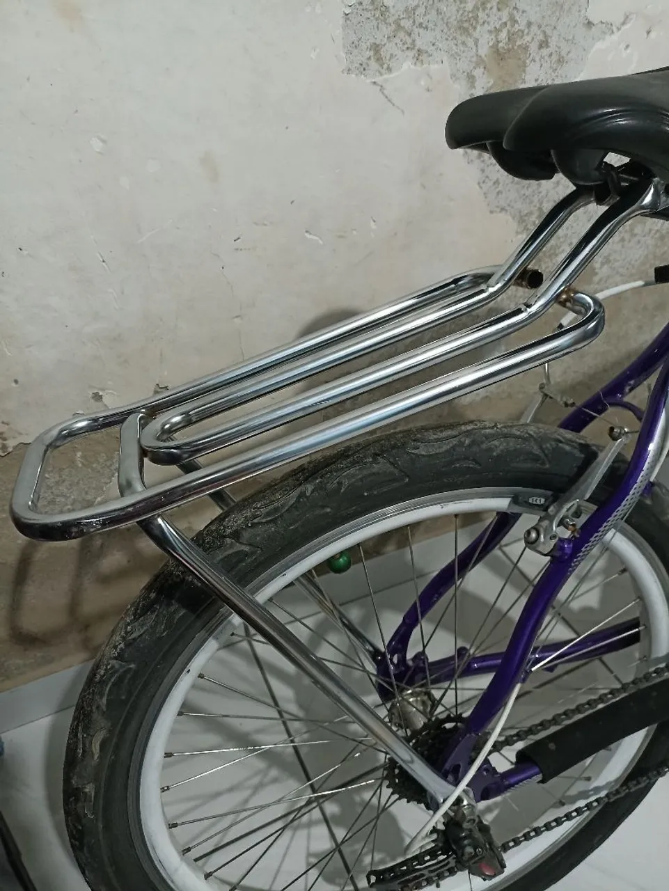 Bagageiro cromado