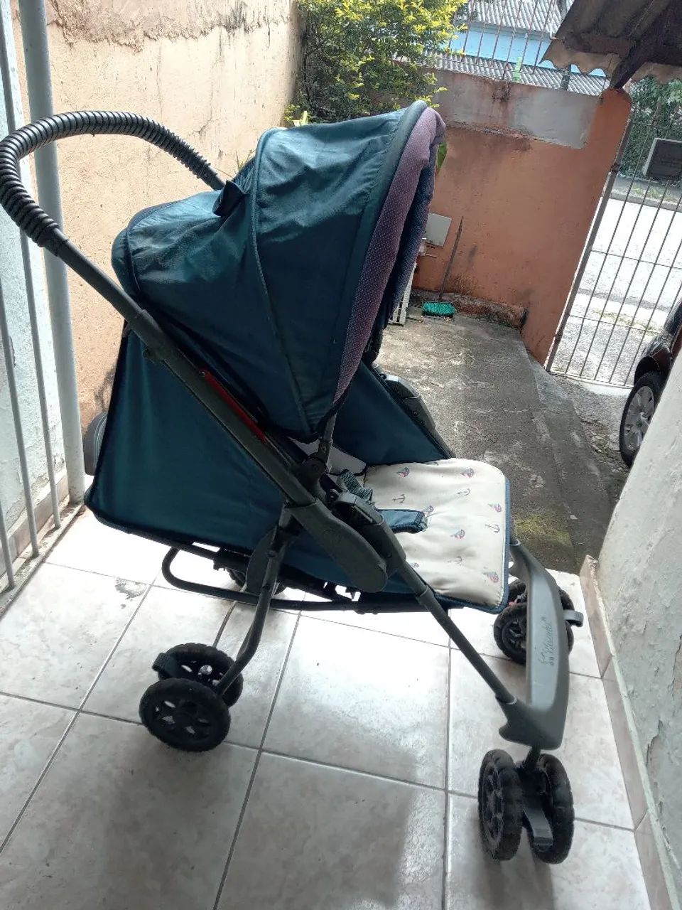 Carrinho de Bebê Azul Multikids 