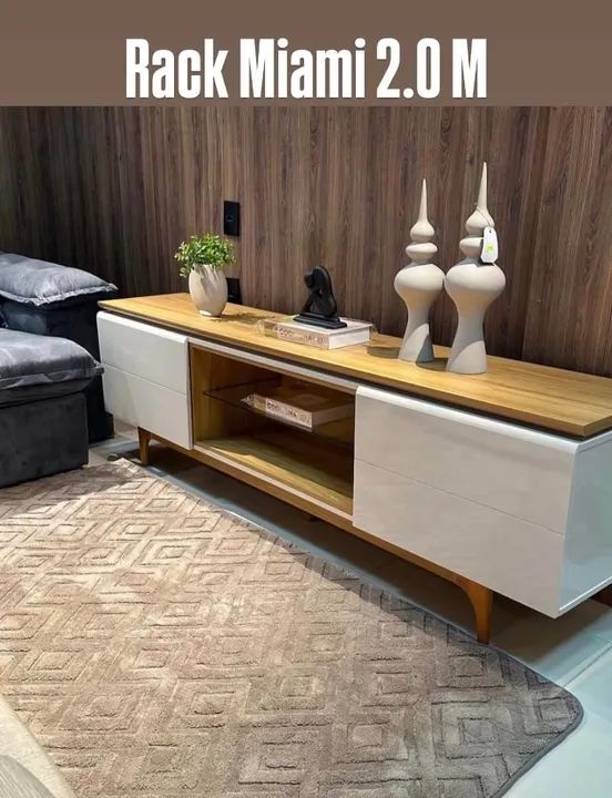 Rack Miami 2m de Largura para Tv de até 75 Polegadas- Produto Novo Entrega Rápida - Foto 5