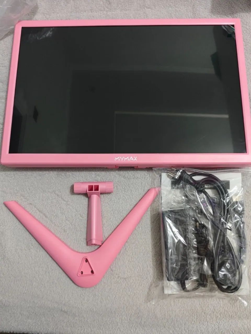 Monitor Mymax 19' HD LED, 60hz, HDMI e VGA, Rosa (novo, na caixa) - Foto 3