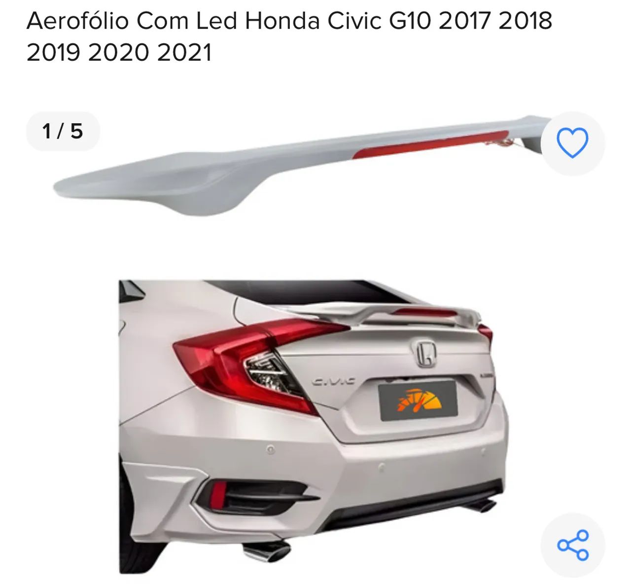 Aerofólio de Honda Civic 
