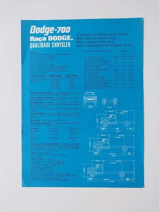 Dodge D700 1969 - Catálogo Folder Prospecto Caminhão Antigo - Foto 2