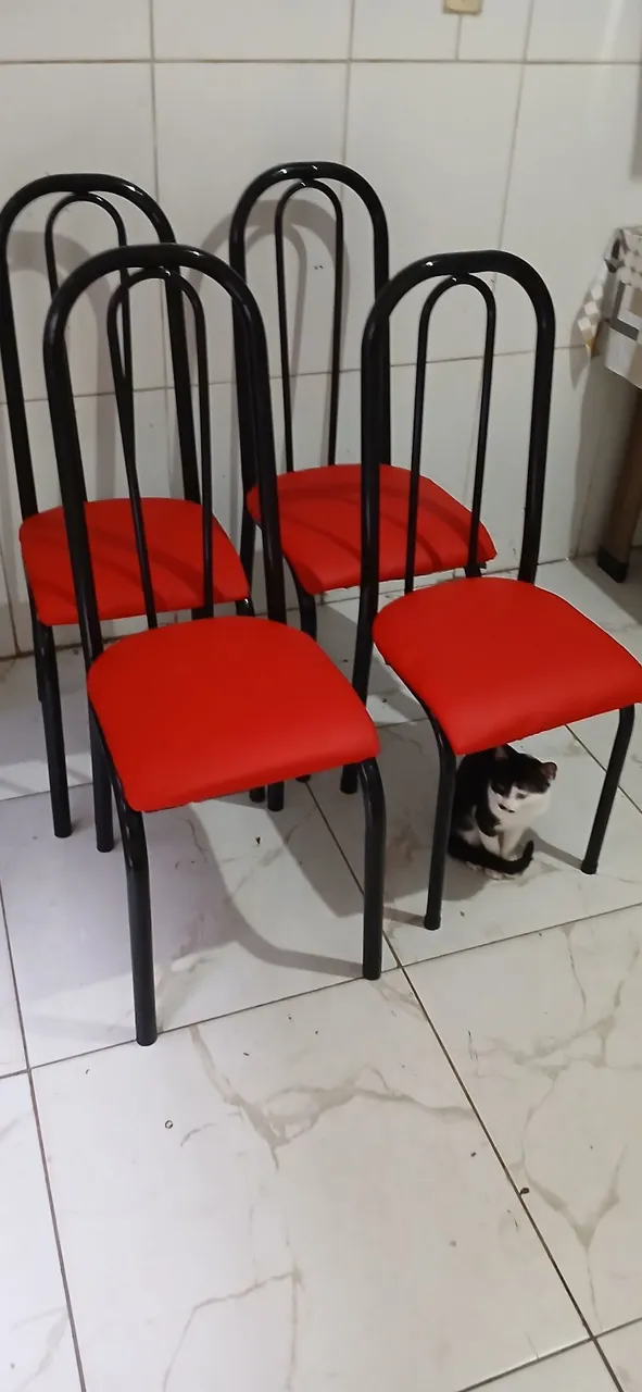 Conjunto de Cadeiras de Jantar Modernas - 4 Unidades