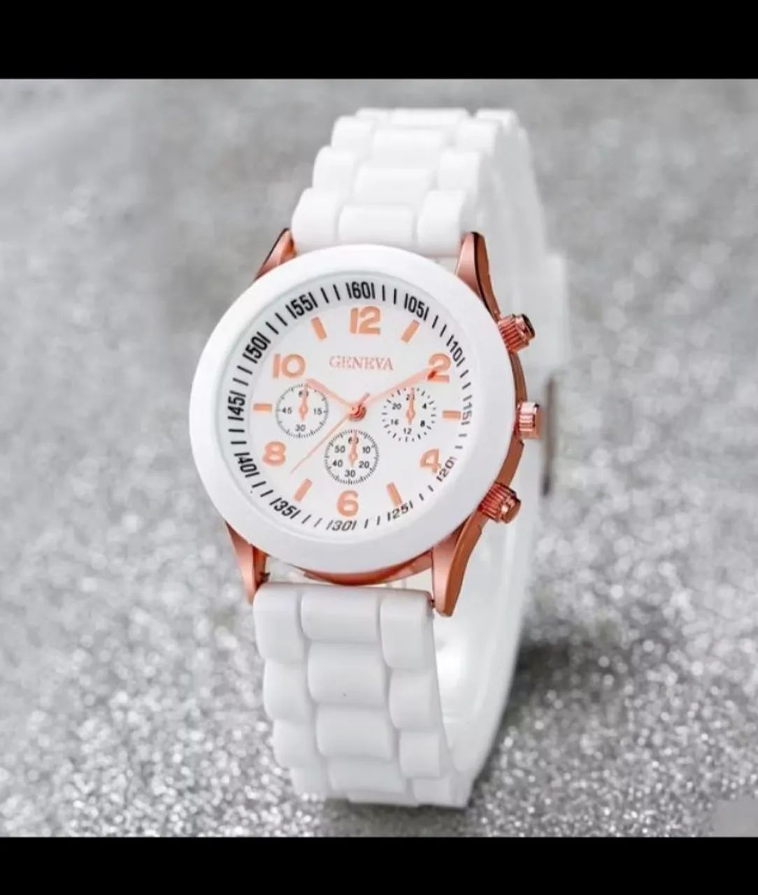 Relógio Feminino Branco Geneva - Elegância e Estilo - Foto 2