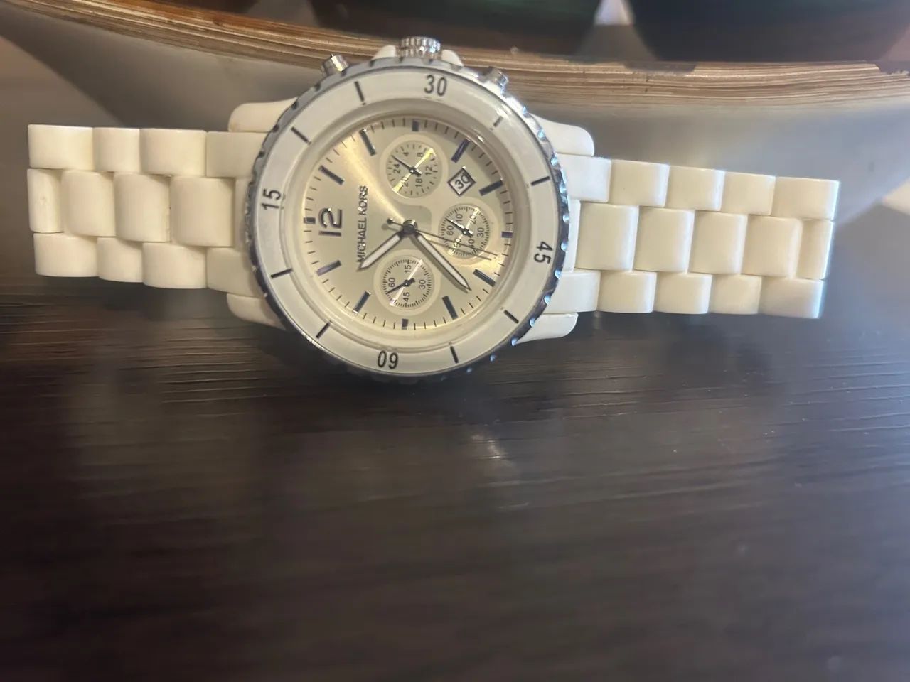 Relógio Michael Kors feminino branco - Foto 5