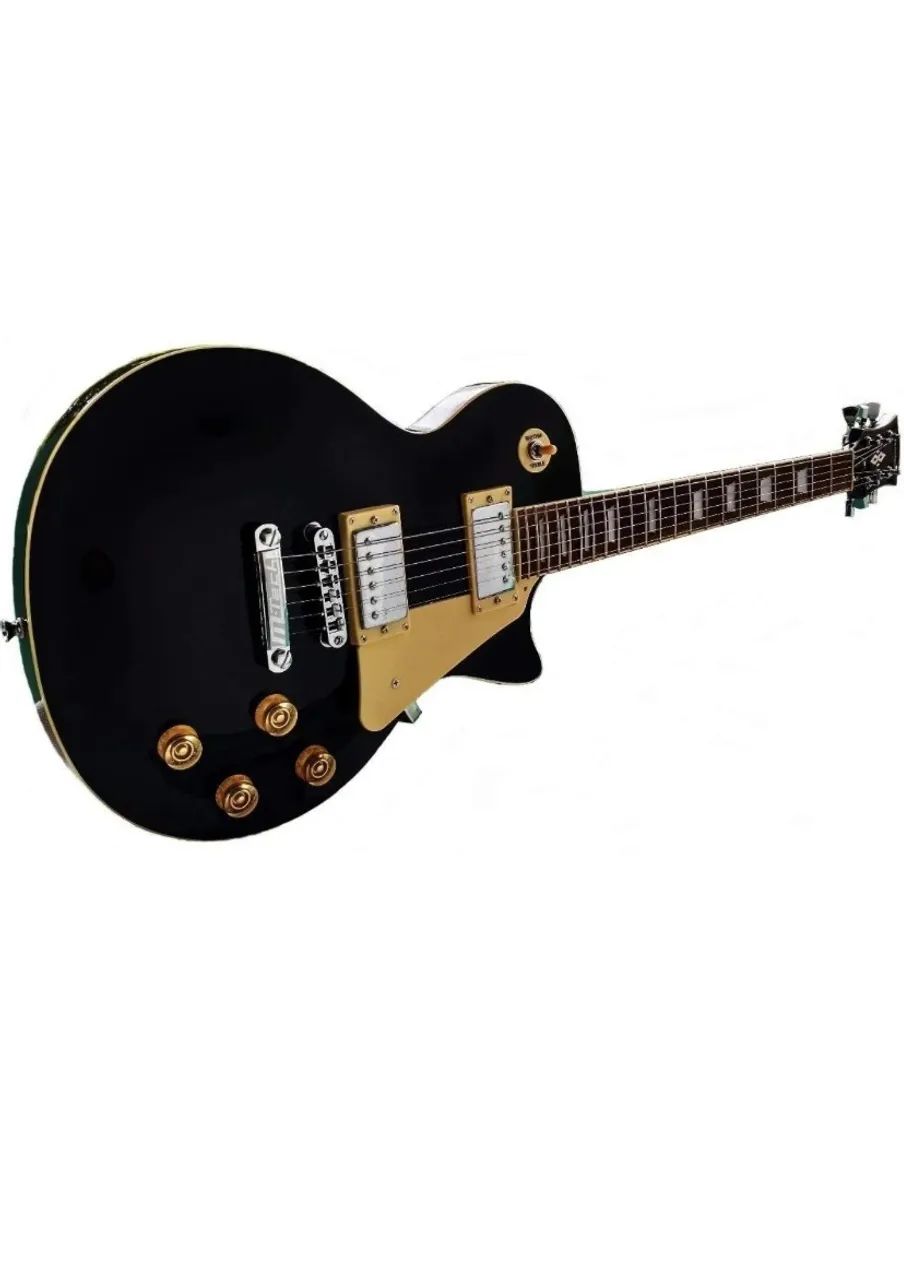 Guitarra preta Les Paul