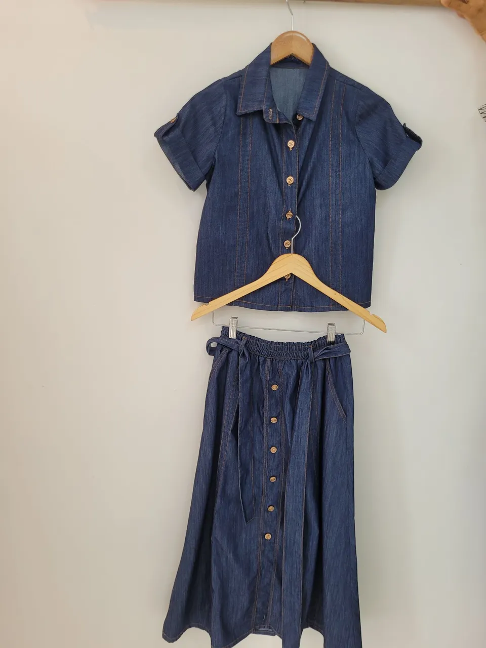 Conjunto Jeans - Blusa e Saia