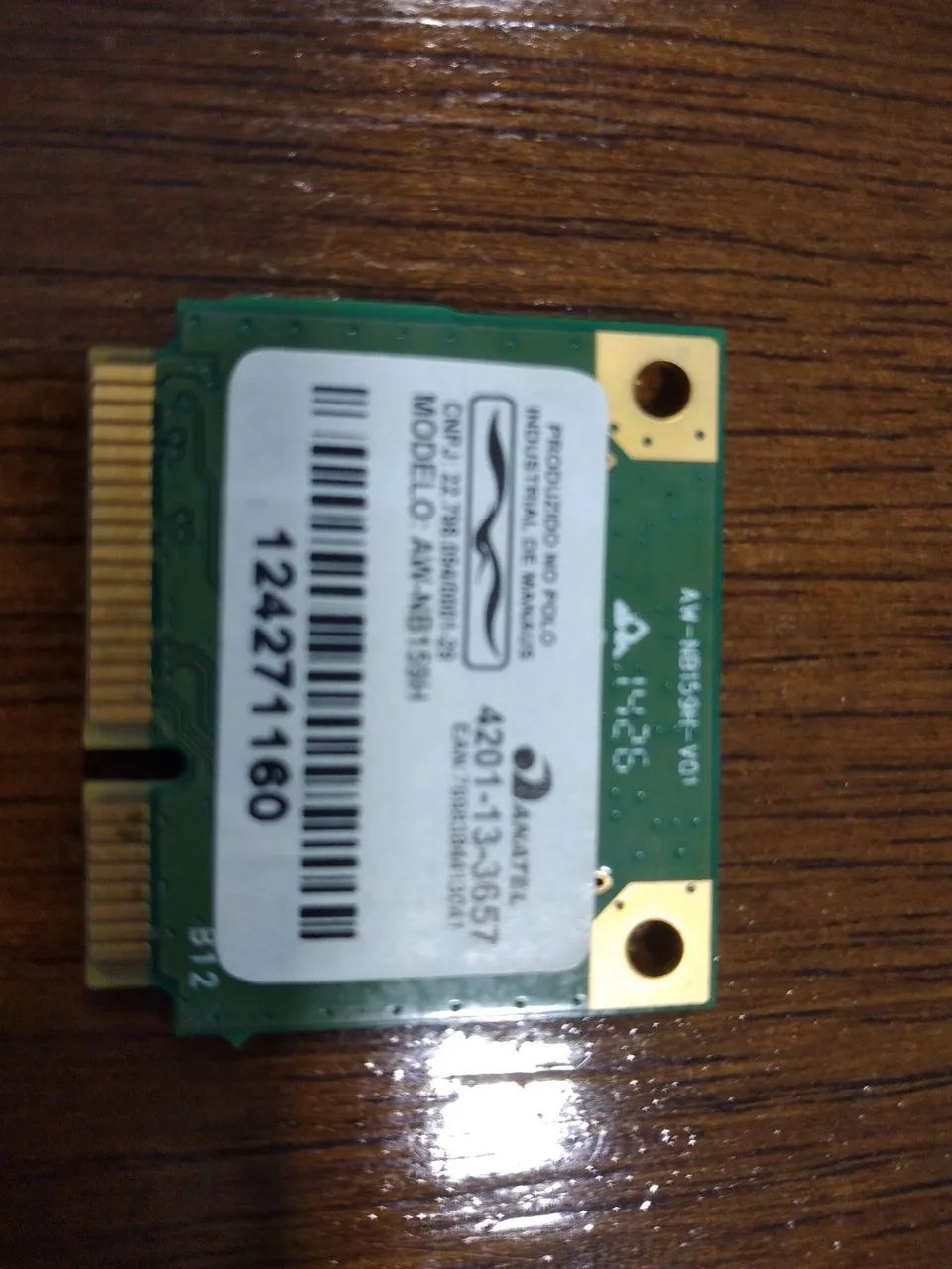 Placa de Rede Wireless AW-NB159H, para ACER, AL IN ONE, modelo AZ1-751-BC51  - Foto 3