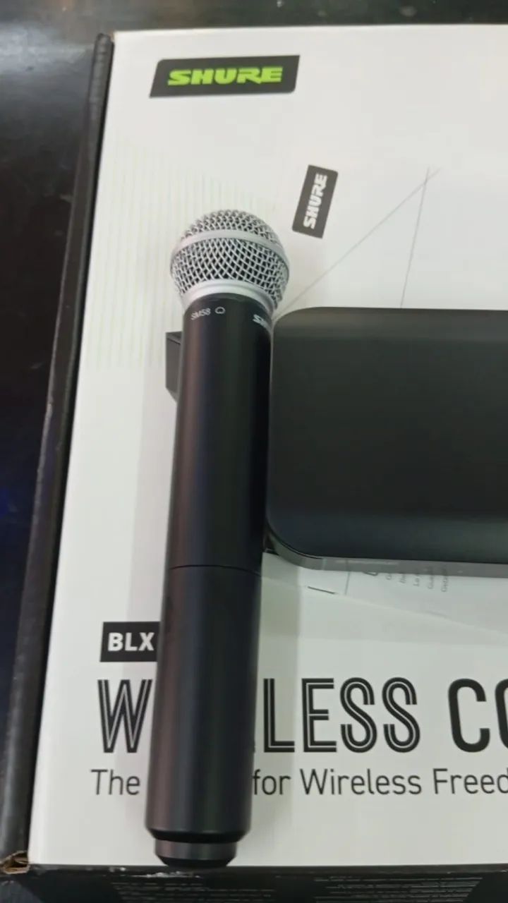 MICROFONE DUPLO SHURE BLX288/SM58  NOVO - Foto 2