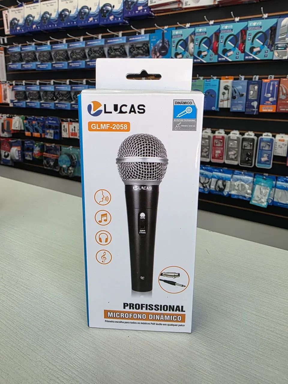 Microfone com fio profissional 