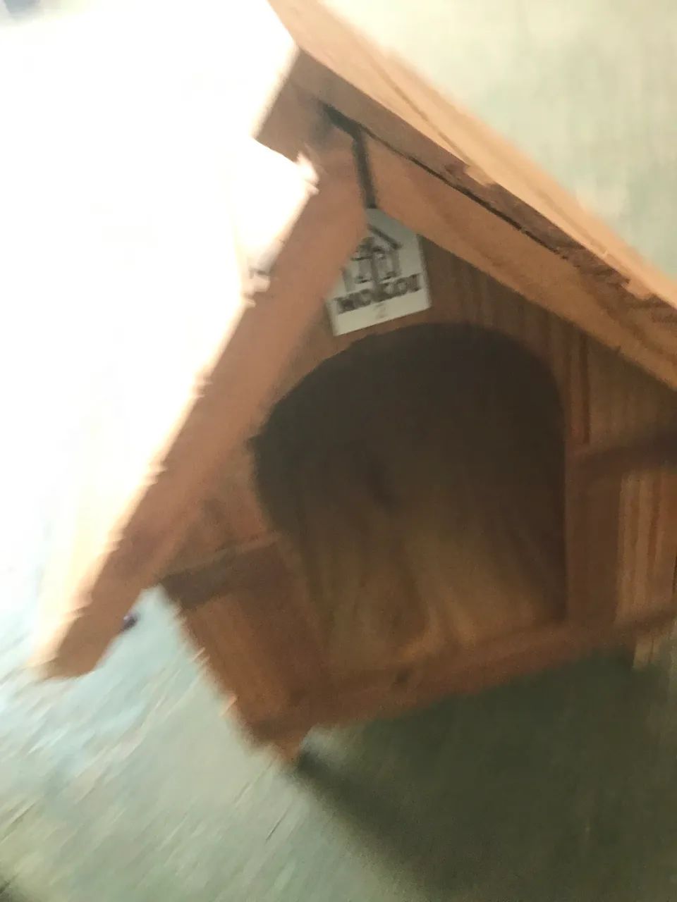 Casa de madeira pra cachorro nova