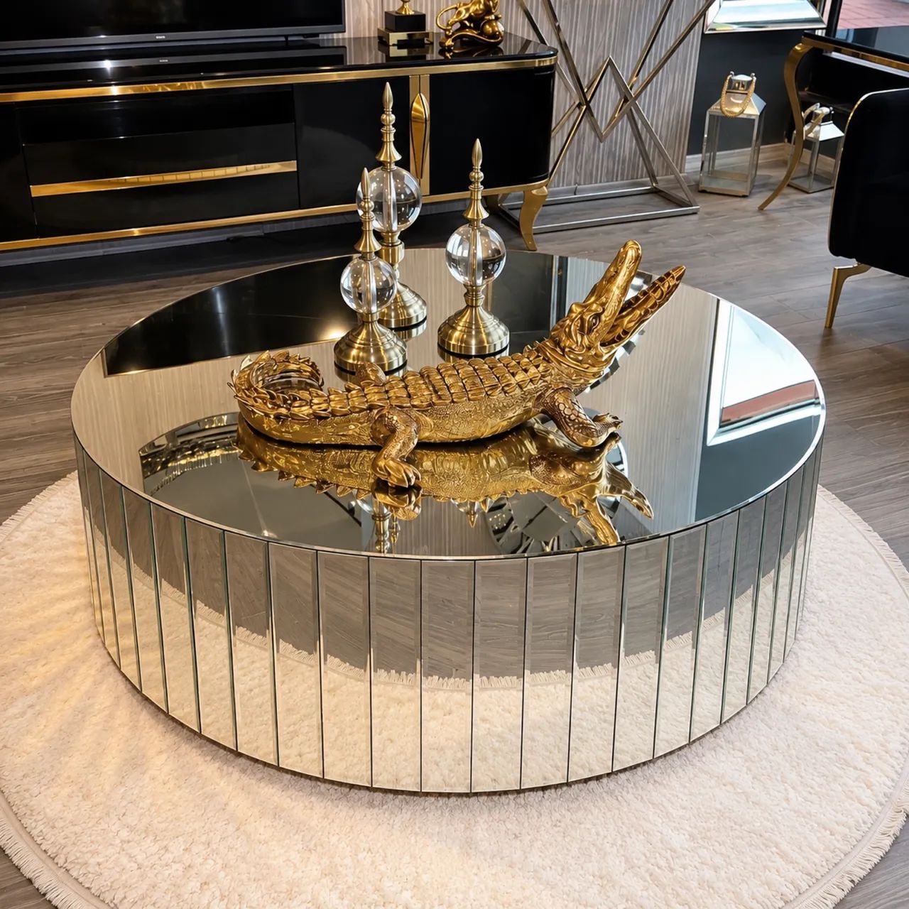 Mesa de centro espelhada 