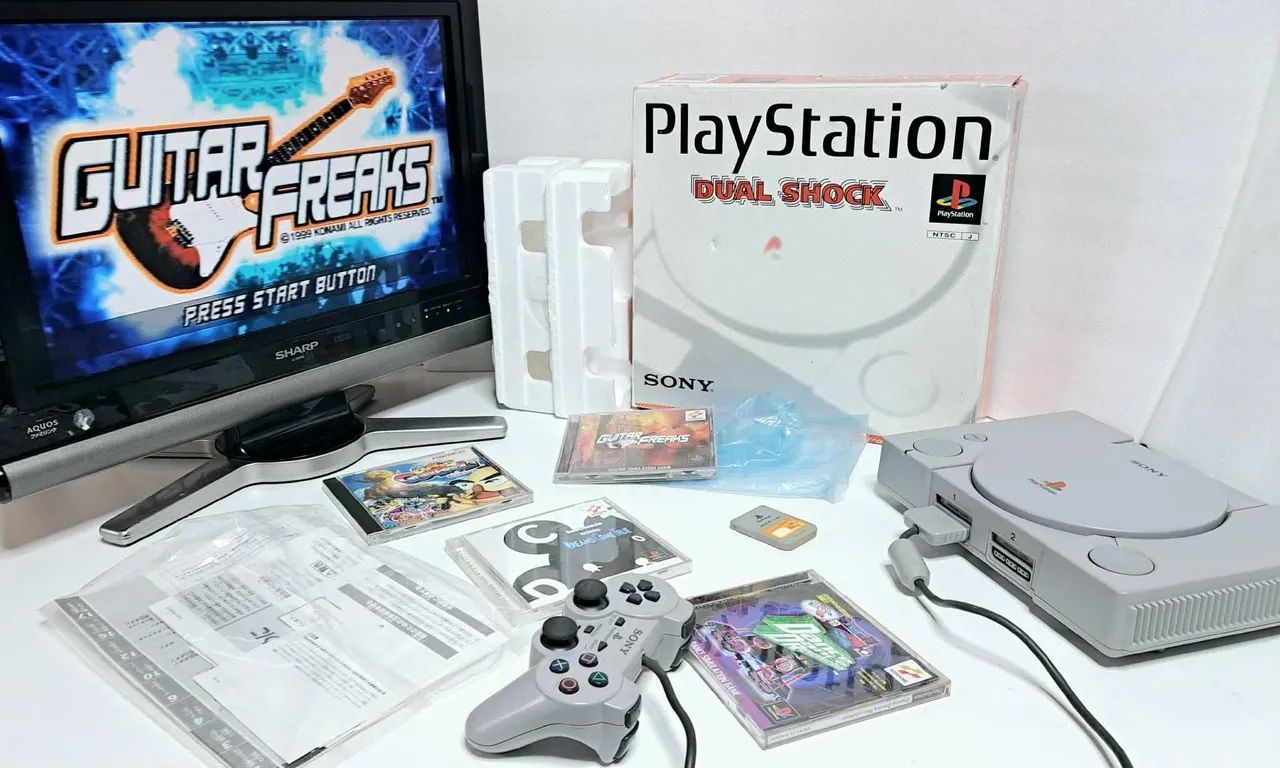 PLAYSTATION 1 PS1 NA CAIXA DUAL SHOCK 