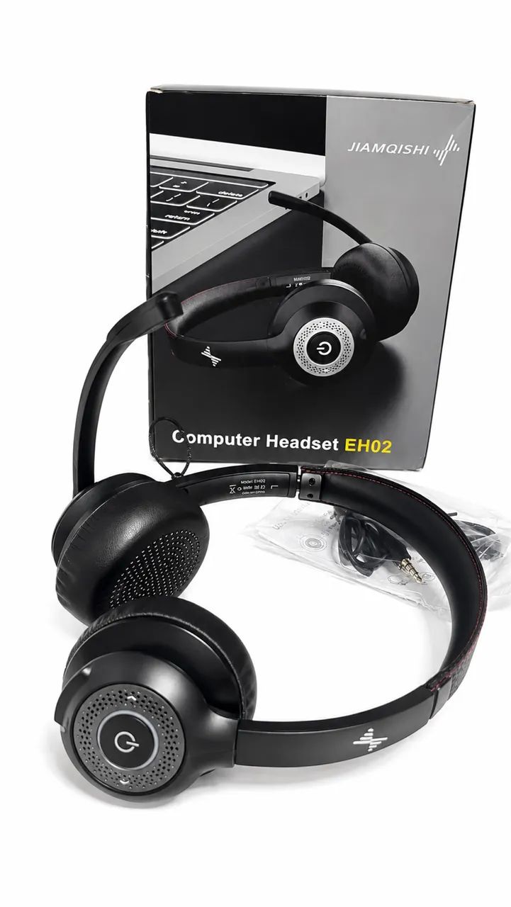 Headset JIAMQISHI EH02 Bluetooth Sem Fio com Microfone e Cancelamento de Ruído