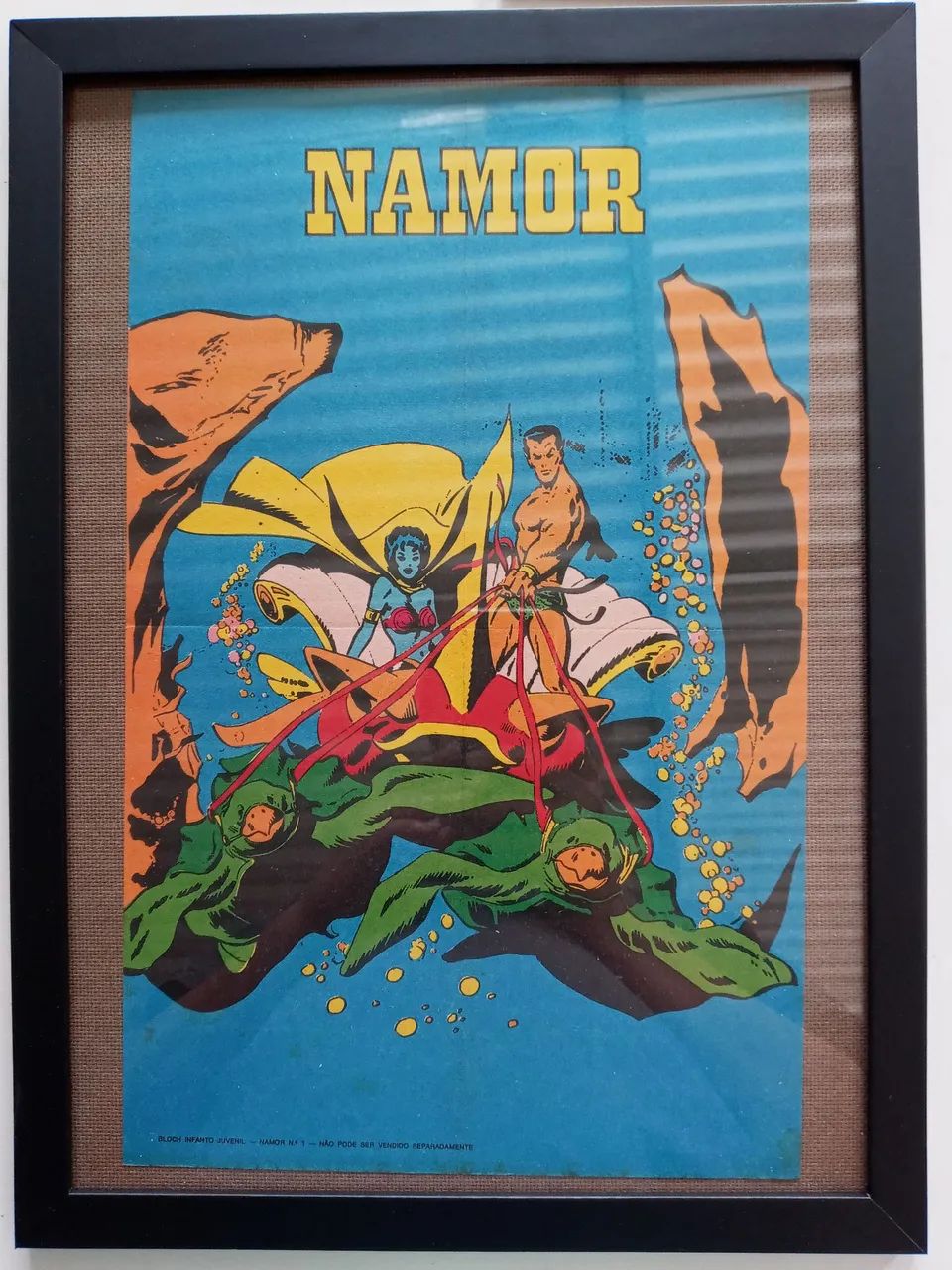 Raro Poster do Namor da editora Bloch