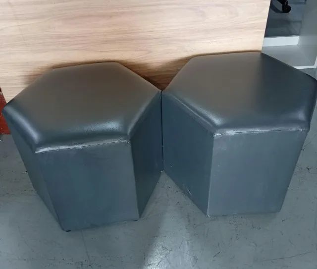Puff hexagonal (chumbo) para escritório - Foto 2