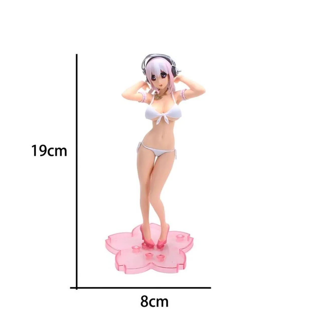 Boneca De Anime Hatsune Miku Sakura Rosa Figura De Ação Modelo De Brinquedo Sonoko Bandai - Foto 5