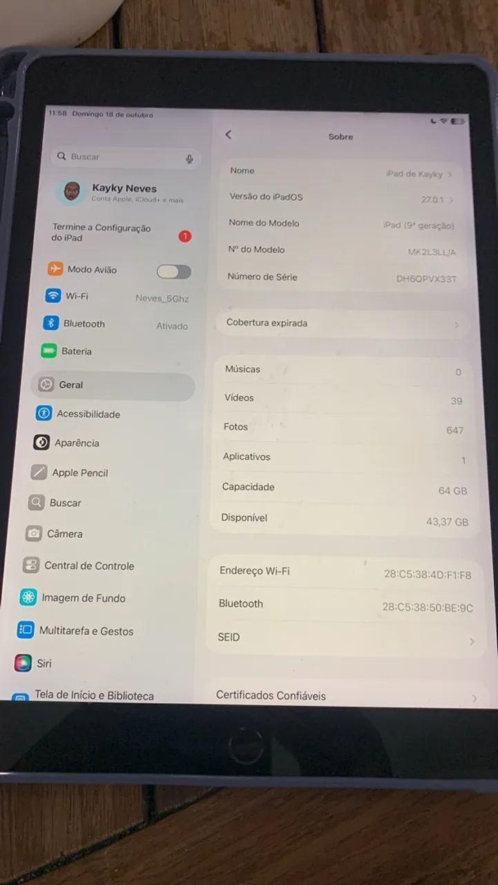 iPad 9 - Caixa, caneta e teclado - Foto 5